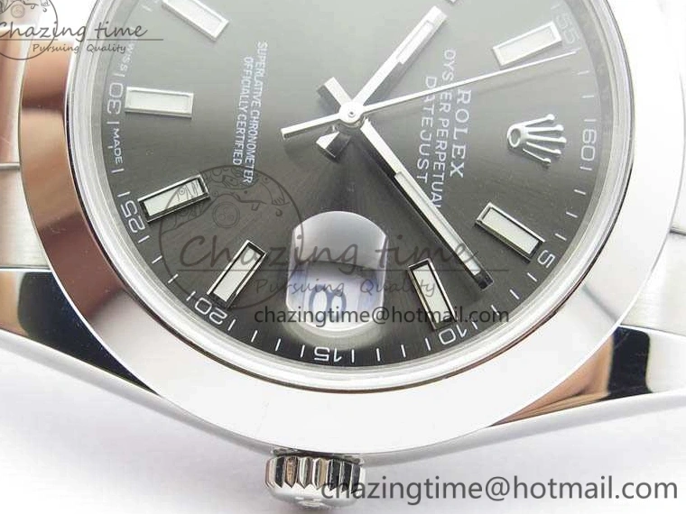0511 DateJust 41mm 126300 SS Noob 1:1 Best Edition Gray Dial Stick Markers On SS Bracelet A Sustainable 3598